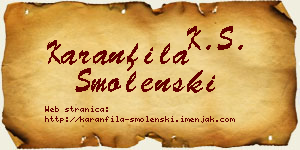 Karanfila Smolenski vizit kartica
